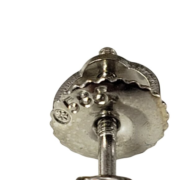 14 Karat White Gold Single Diamond Stud Earring #19380 - Picture 5 of 7